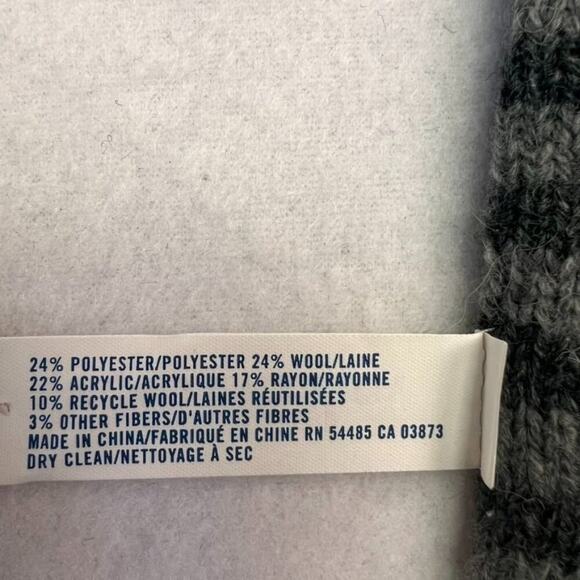 American Eagle Plaid Patchwork Scarf Neck Warmer Multicolor Wool Blend Fringe - Picture 7 of 10